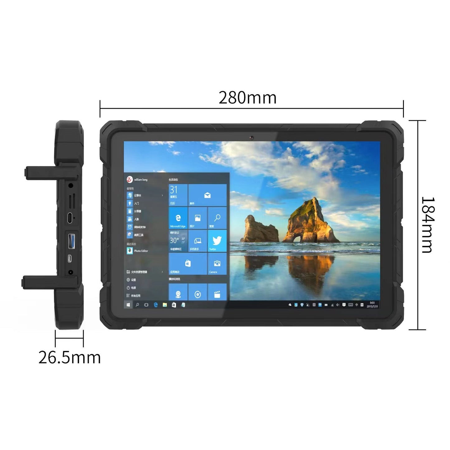 HIGOLE  F7N Rugged  Tablet 10.1" Windows 11 Pro 4GB RAM 64GB ROM